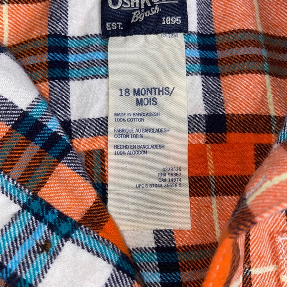 OSHKOSH Button-Front Bodysuit for 18 month old! - Picture 3 of 4